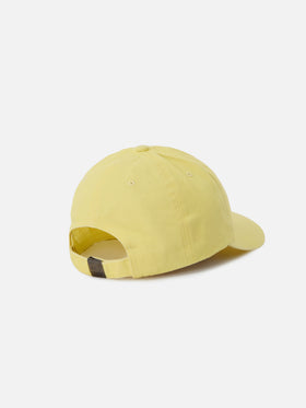 Davis light yellow cotton baseball cap with embroidered logo