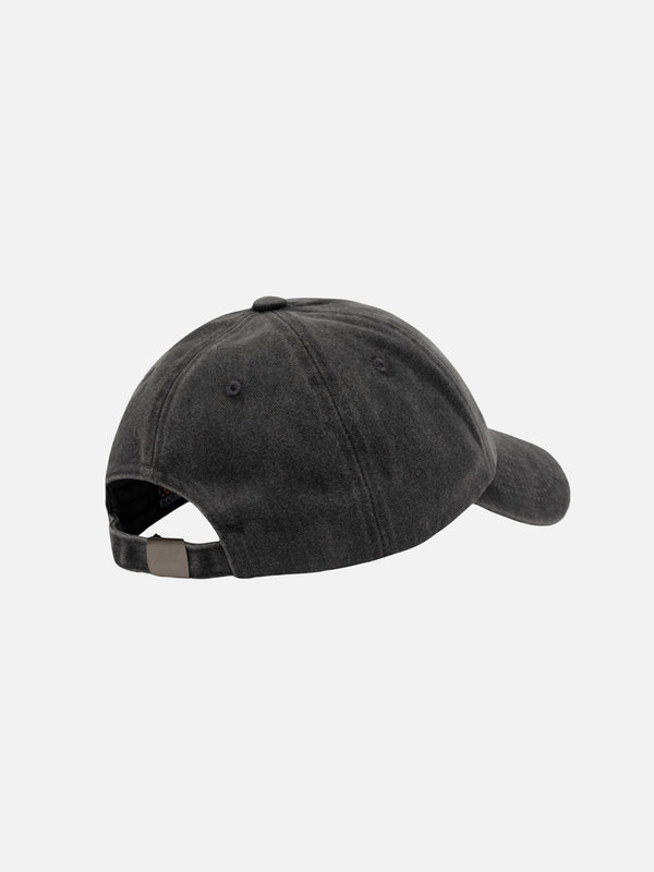 Davis black denim Ball Cap with St. Barth embroidery