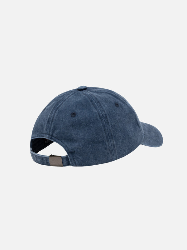 Davis navy blue denim Ball Cap with St. Barth embroidery