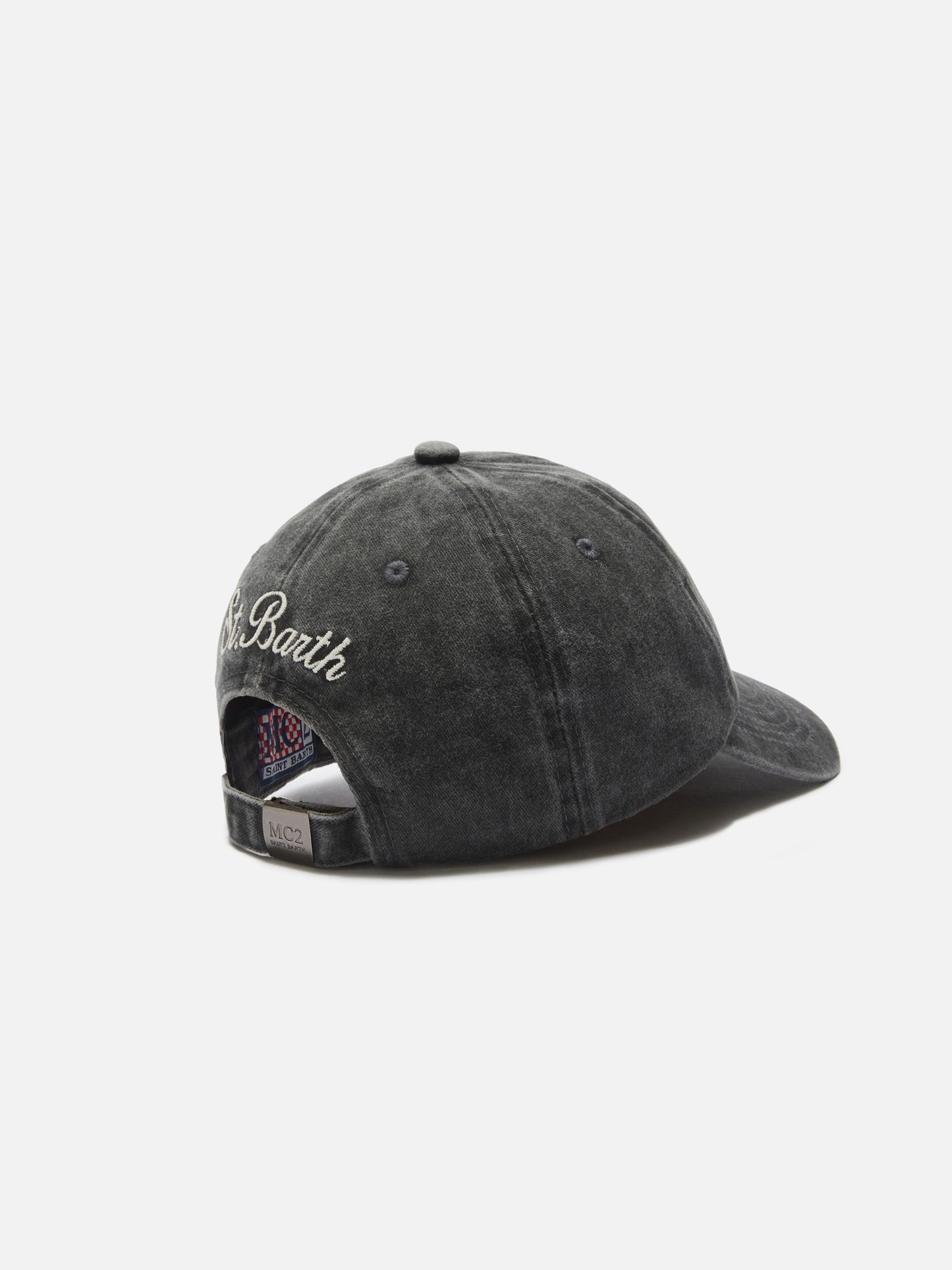 Davis cotton baseball cap in black with Va tutto al contrario embroidery