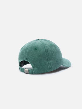Davis green cotton baseball cap with embroidered logo