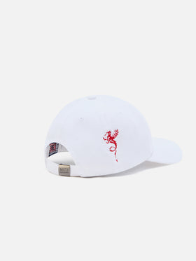 Weiße Baseballkappe aus Baumwolle Davis mit AS Cannes-Stickerei | AS CANNES SPECIAL EDITION 