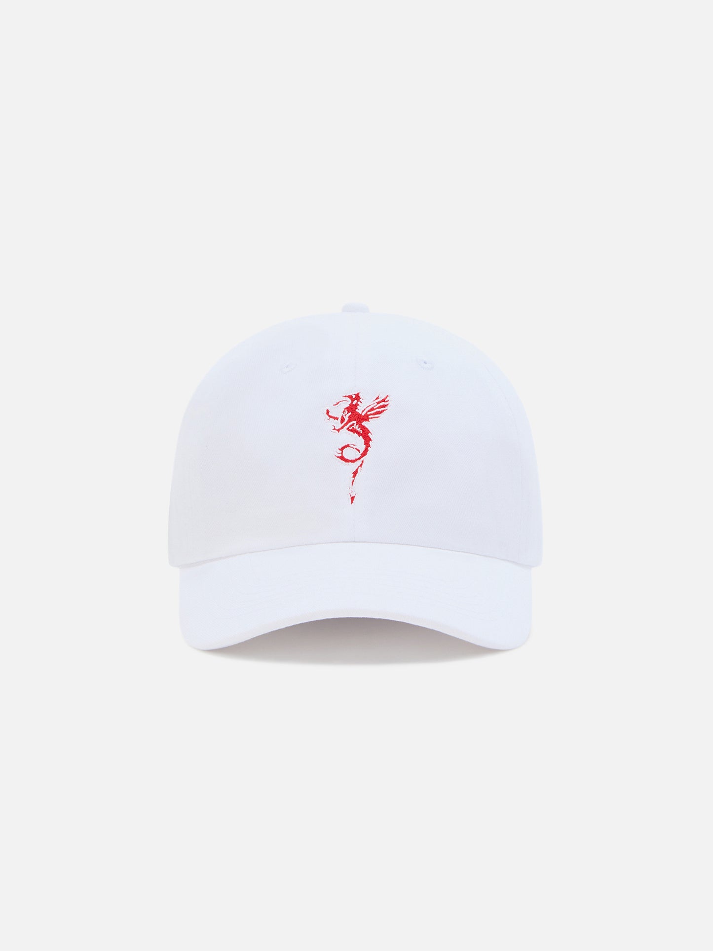 Casquette de baseball Davis en coton blanc avec broderie dragon AS Cannes | AS CANNES SPECIAL EDITION 