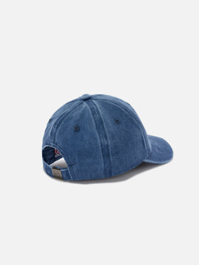 Davis soft blue cotton baseball cap with embroidered logo