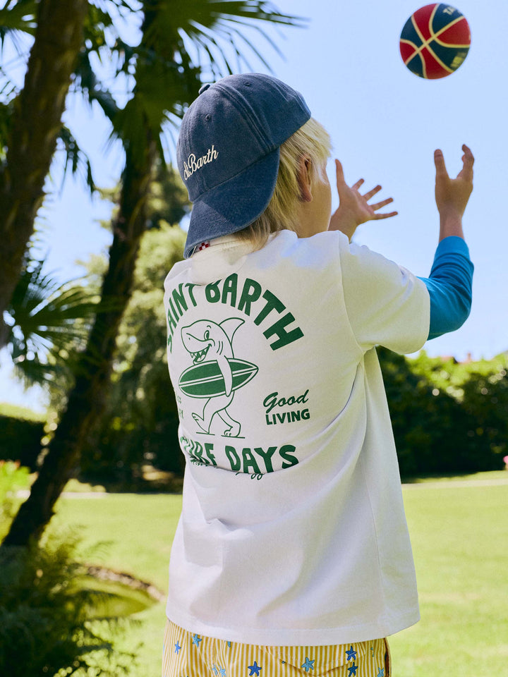 Davis soft blue cotton baseball cap with embroidered logo