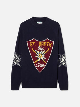 Half-turtleneck Davos with Alpine jacquard