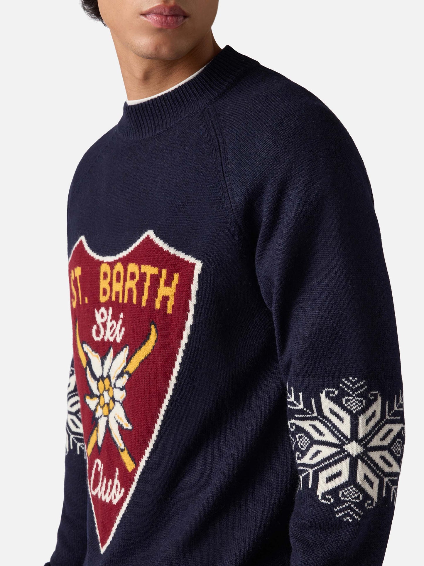 Half-turtleneck Davos with Alpine jacquard