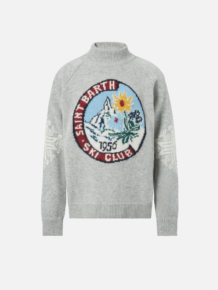 Half-turtleneck Davos with Matterhorn jacquard