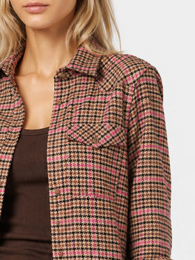 Deer pied de poule overshirt