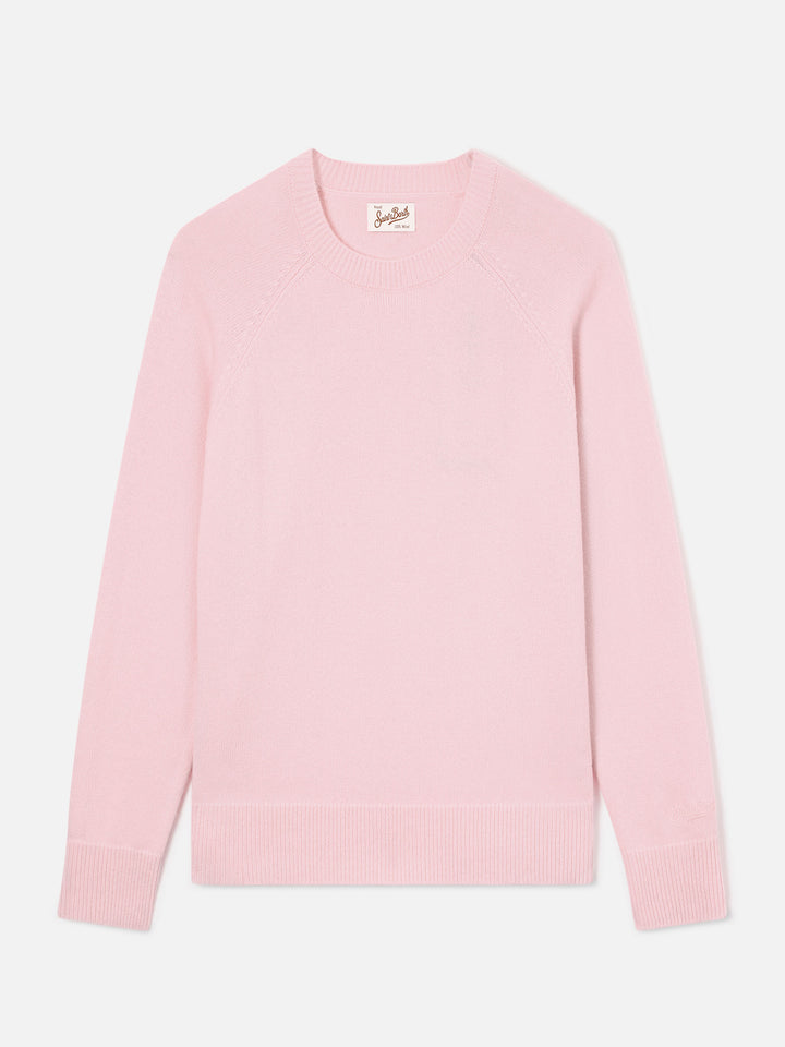 Pull en laine Pink Delphine à col rond 