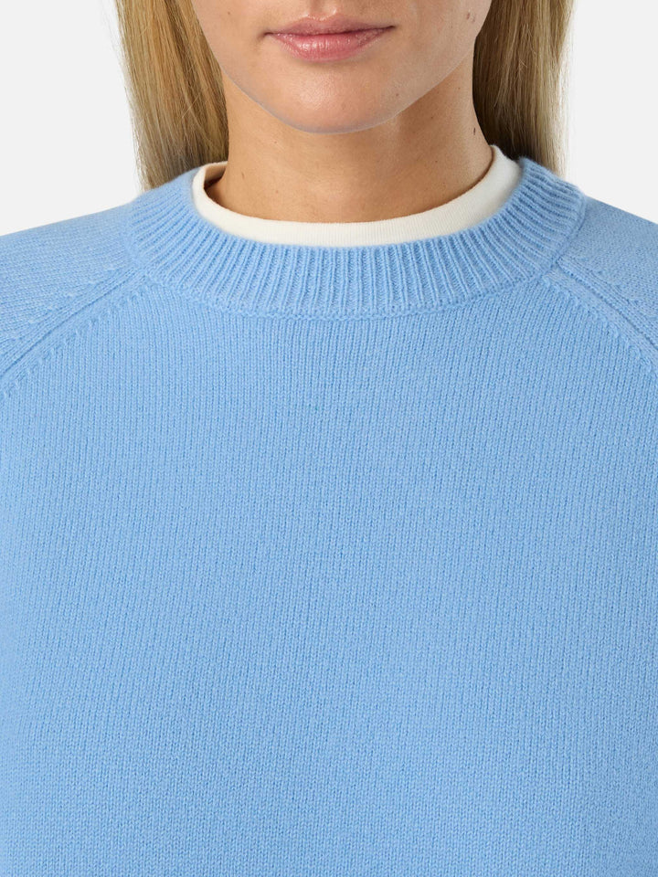 Light blue Delphine wool crewneck knit