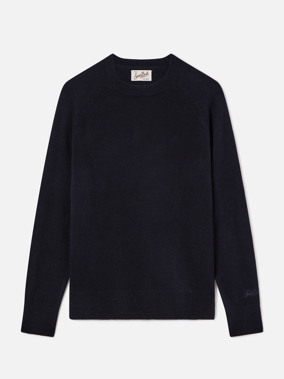 Black Delphine wool crewneck knit