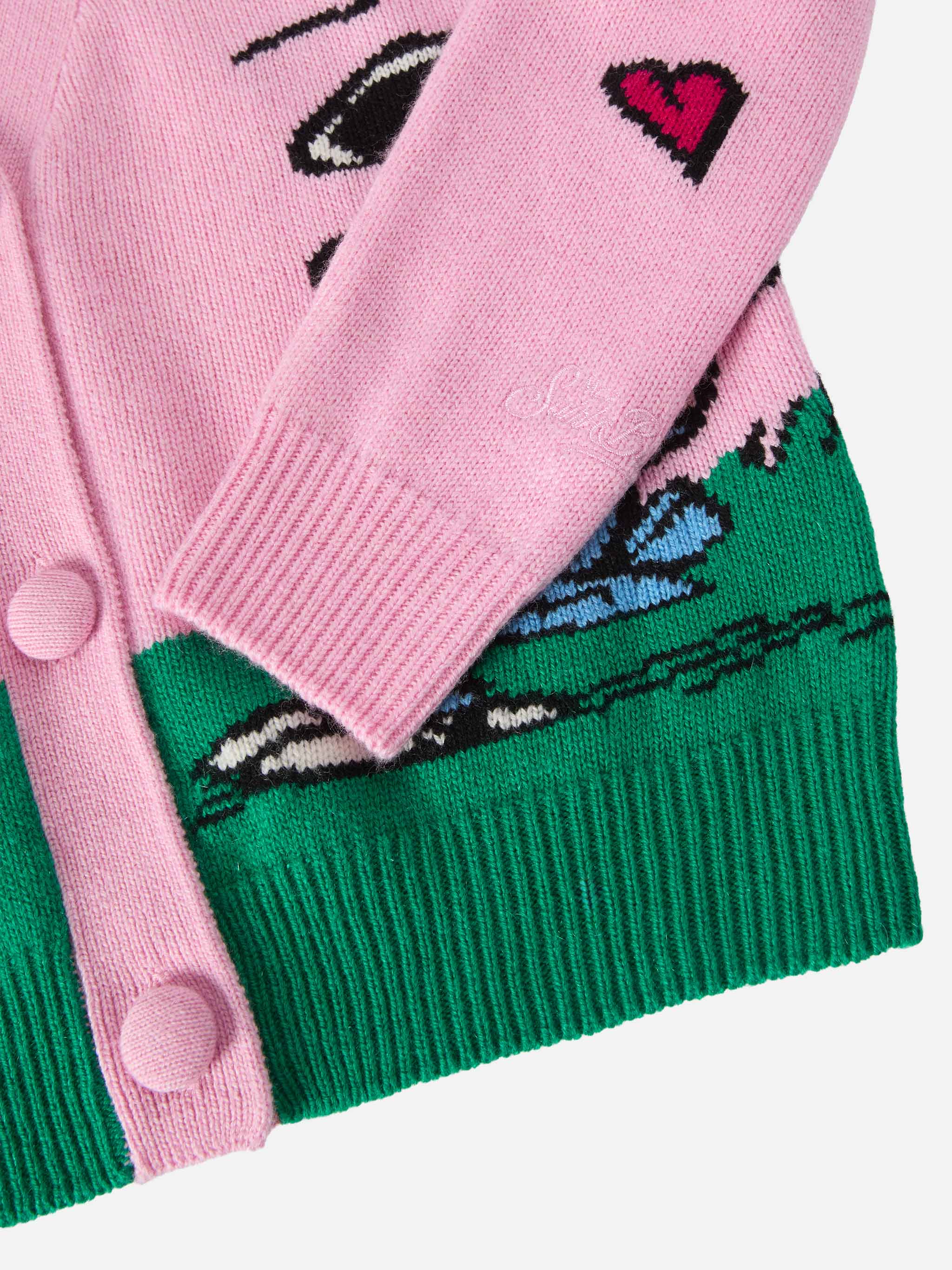 Pink Didy cardigan with Snoopy jacquard | Special edition – MC2