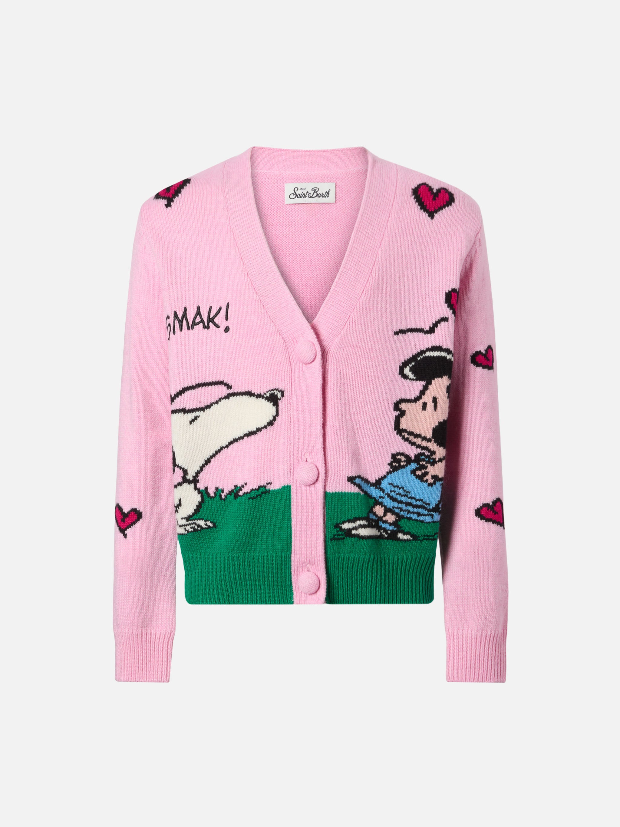 Didy cashmere-blend cardigan with Snoopy jacquard | PEANUTS