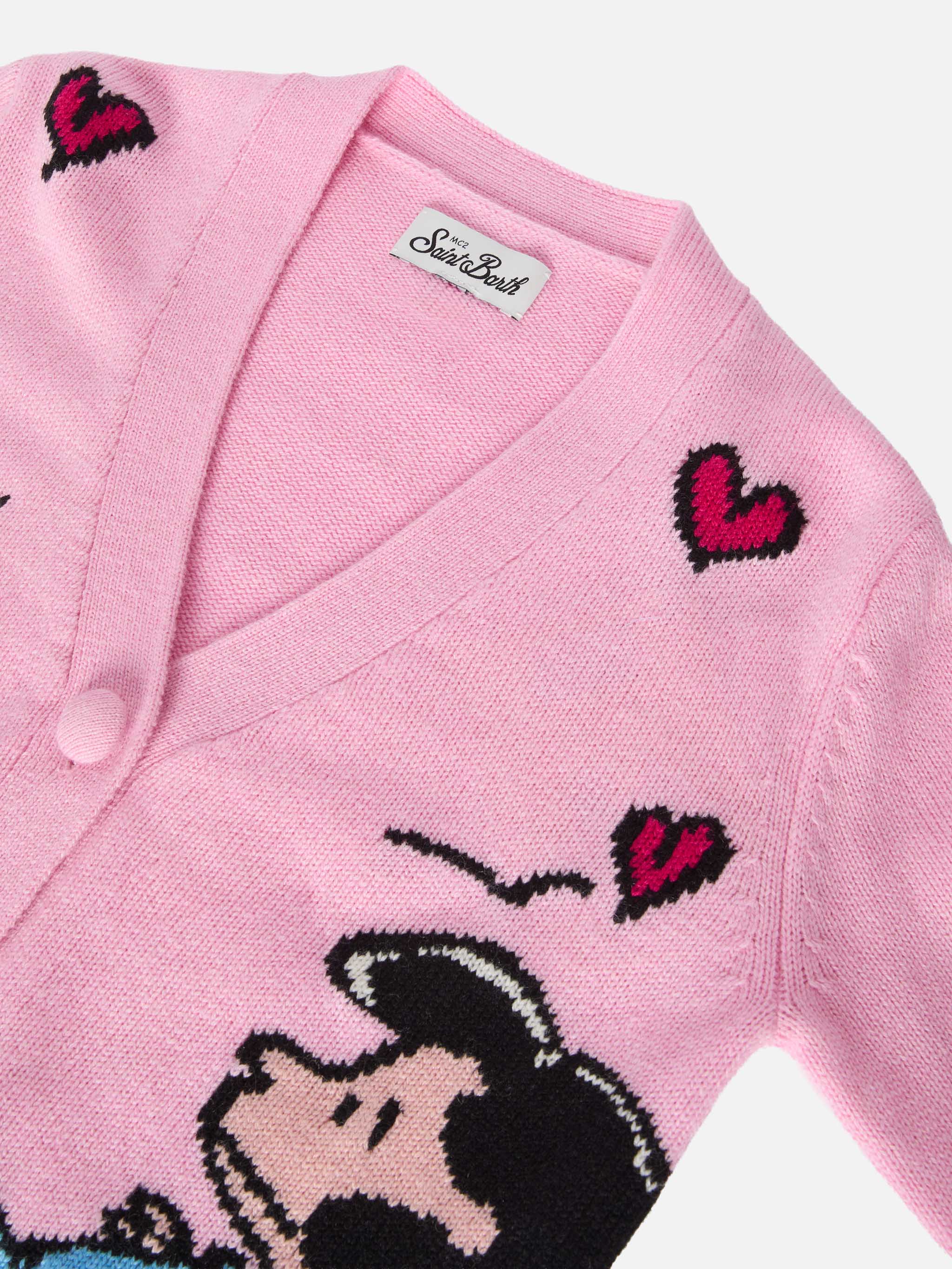 Didy cashmere-blend cardigan with Snoopy jacquard | PEANUTS