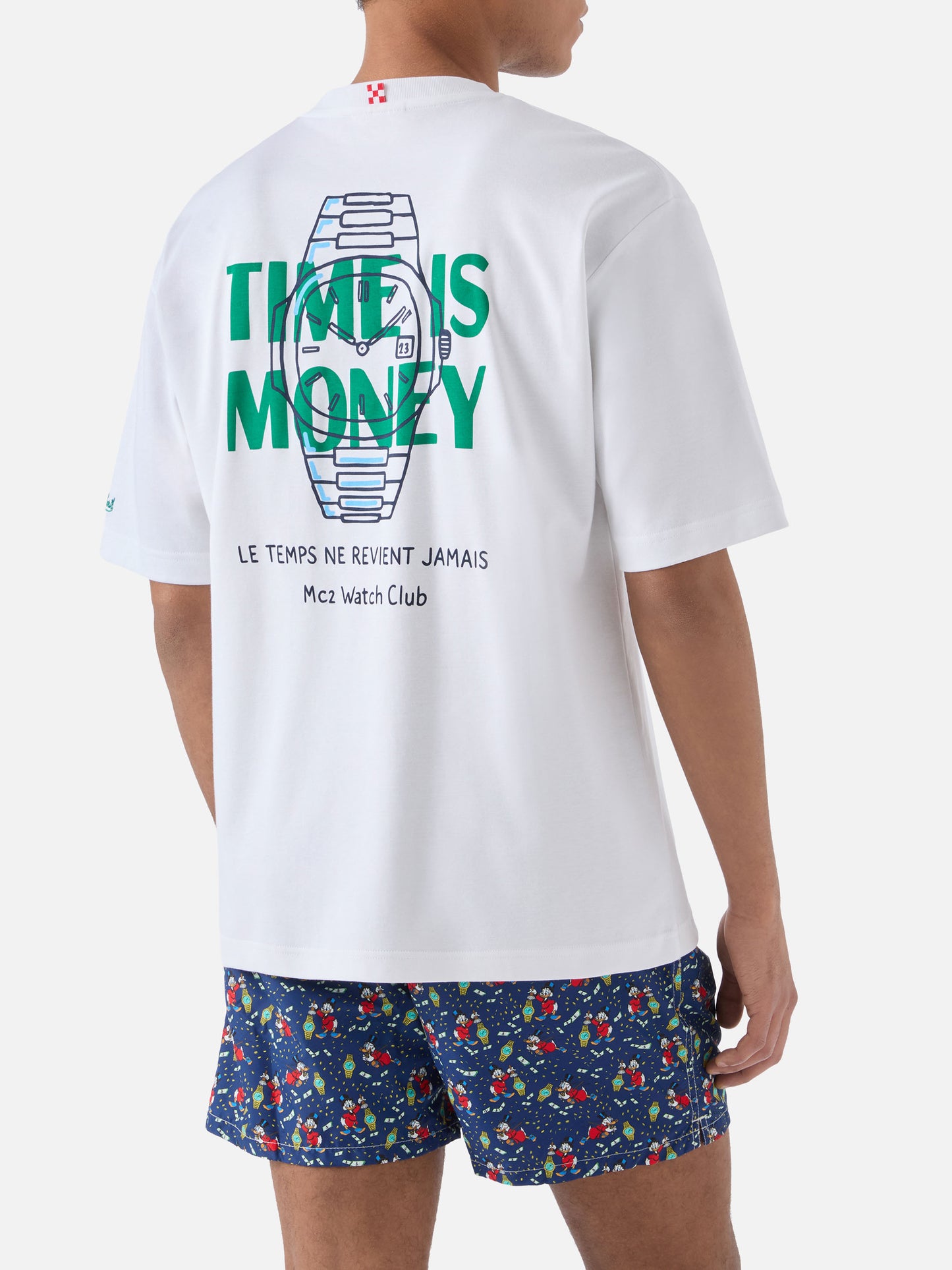 Delmar t-shirt with Time Is Money print and maxi graphic on the back