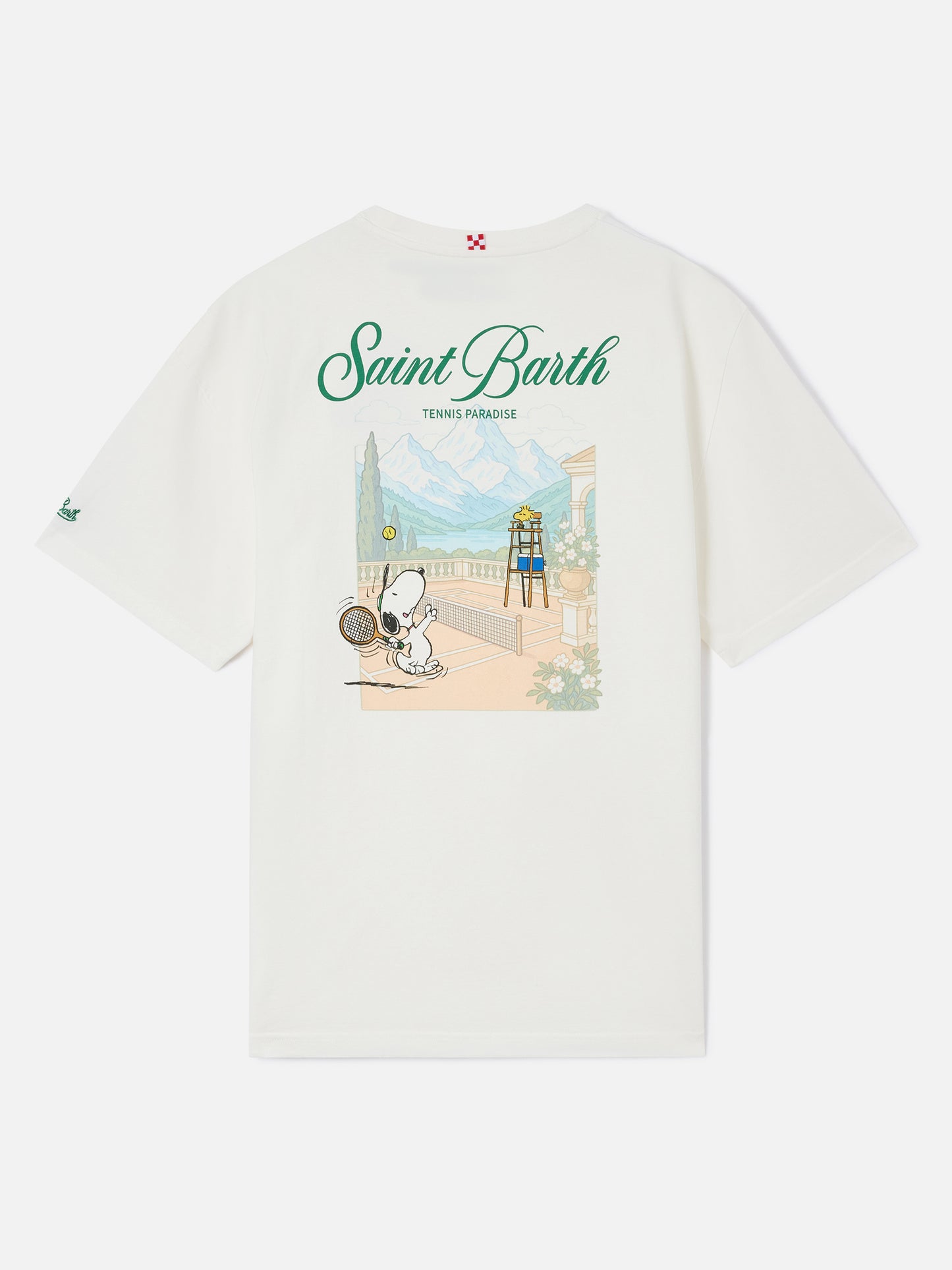 T-shirt Delmar en blanc avec imprimé Peanuts Tennis Paradise 