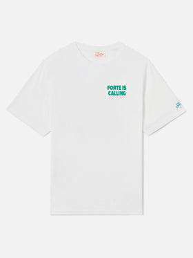 Delmar t-shirt with Forte Is Calling print and maxi graphic on the back