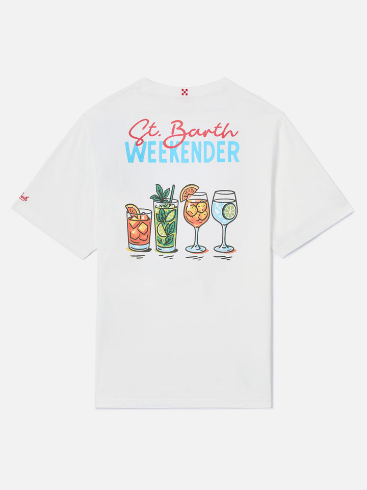 Delmar t-shirt with St. Barth Weekender print and maxi graphic on the back