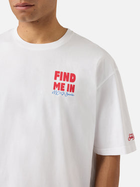 T-shirt Delmar con stampa Find Me in Vacation e maxi grafica sul retro