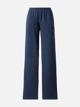 Deena straight-hem joggers in navy blue