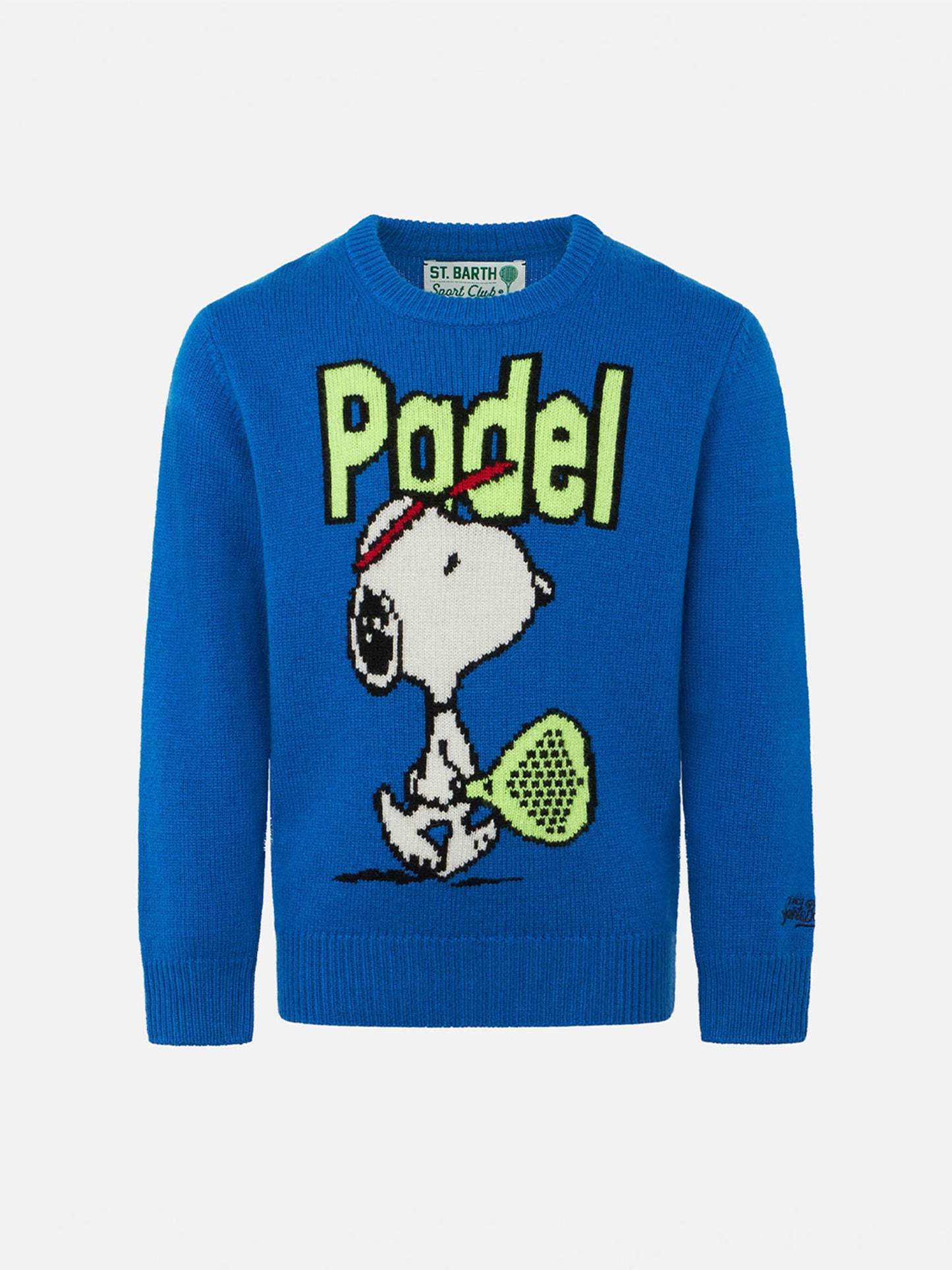 Maglione da bambino girocollo con stampa jacquard padel Snoopy | SNOOPY - EDIZIONE SPECIALE PEANUTS™