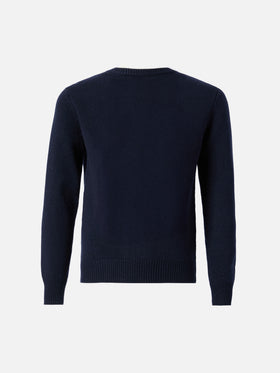 Maglione Douglas  in misto cashmere con patch Orso Trudi | TRUDI SPECIAL EDITION