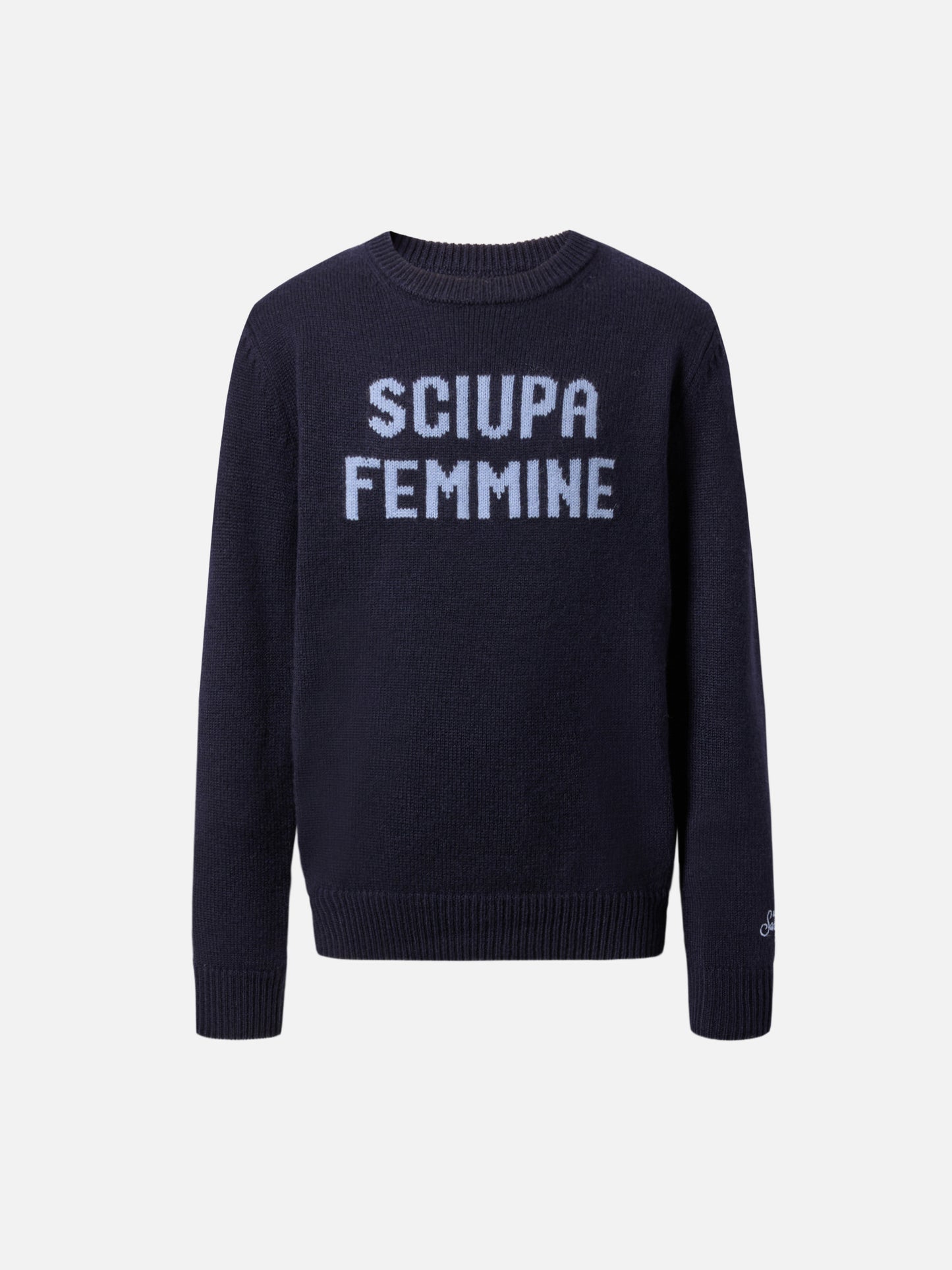 Sweater Douglas in cashmere blend with Sciupa Femmine jacquard