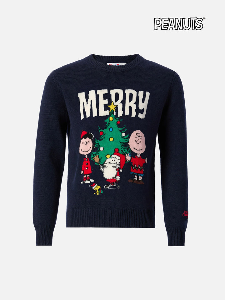 Sweater Douglas in cashmere blend with Peanuts jacquard | PEANUTS SPECIAL EDITION