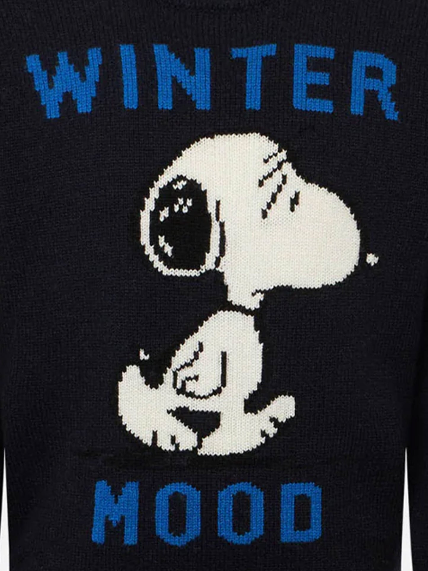 Maglione da bambino Snoopy Winter mood blu navy - Edizione speciale