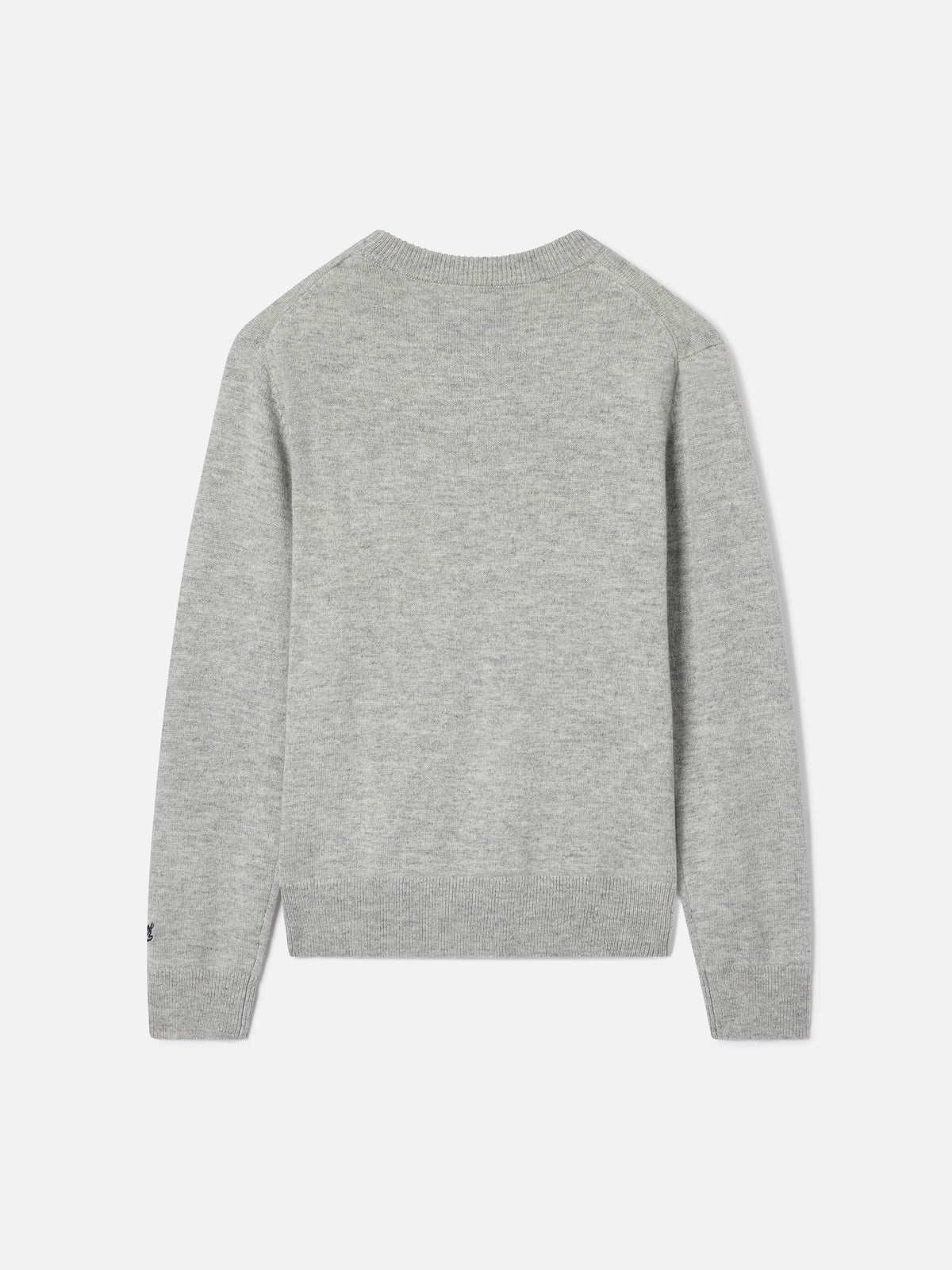 Pull en maille à col rond gris Douglas avec intarsia Snoopy | Special edition 