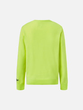 Crewneck Douglas with off-piste postcard jacquard