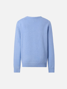 Maglione Douglas  in misto cashmere con jacquard Cortina
