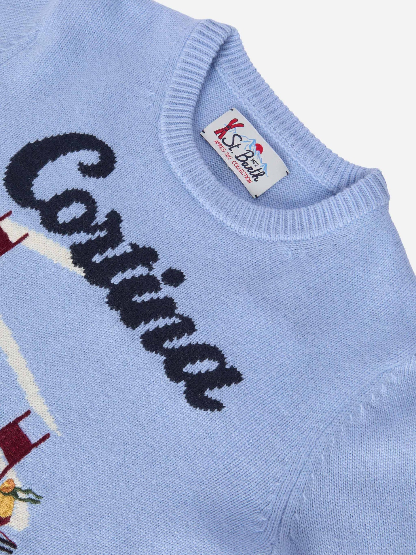 Maglione Douglas  in misto cashmere con jacquard Cortina