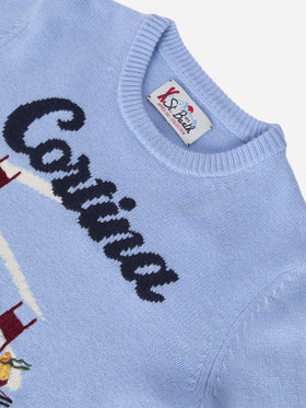 Maglione Douglas  in misto cashmere con jacquard Cortina