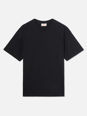 T-shirt Dover nera in cotone con ricamo logo