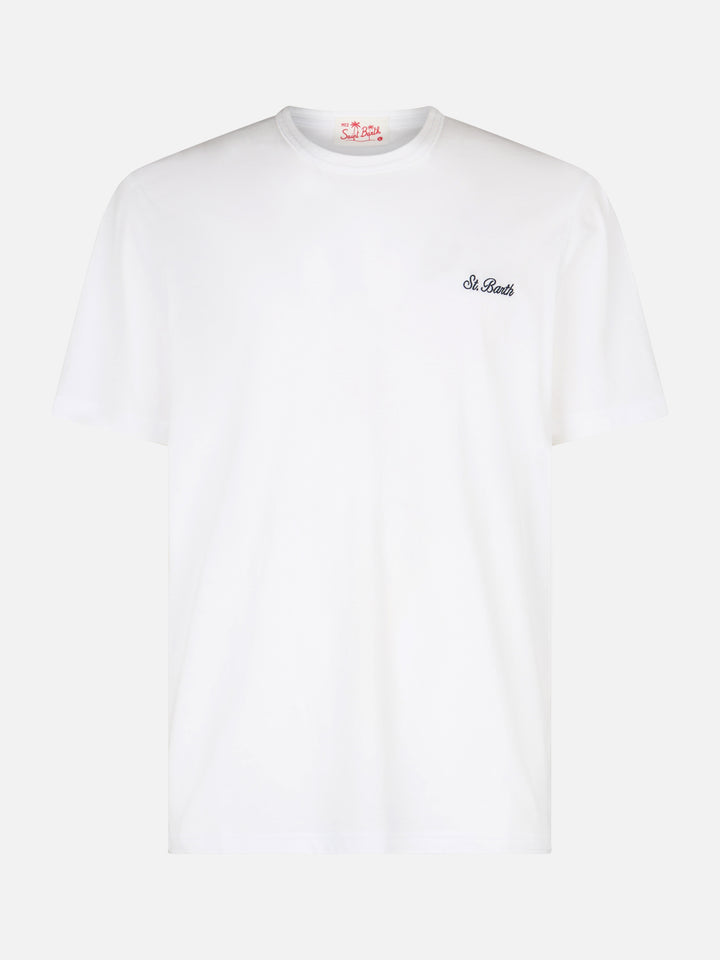Man white cotton jersey t-shirt Dover with St. Barth embroidery - MC2 Saint Barth
