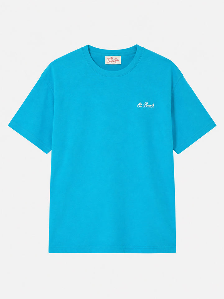 Dover T-Shirt aus tealfarbener Baumwolle 