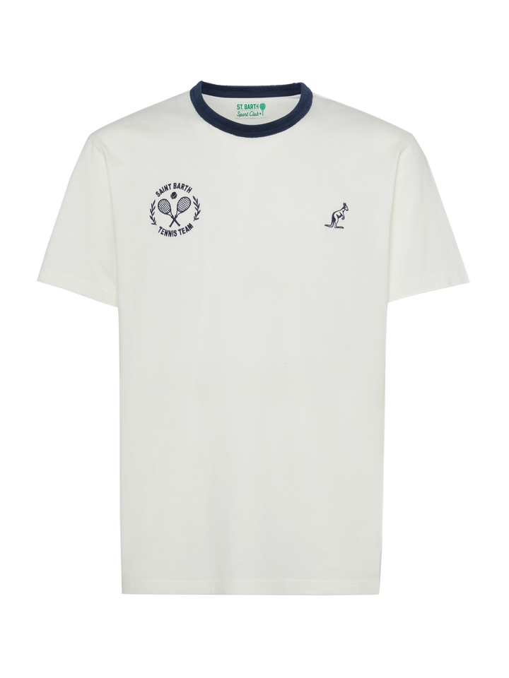 Tshirt Dover in cotone bianco con ricamo Australian | AUSTRALIAN BRAND SPECIAL EDITION