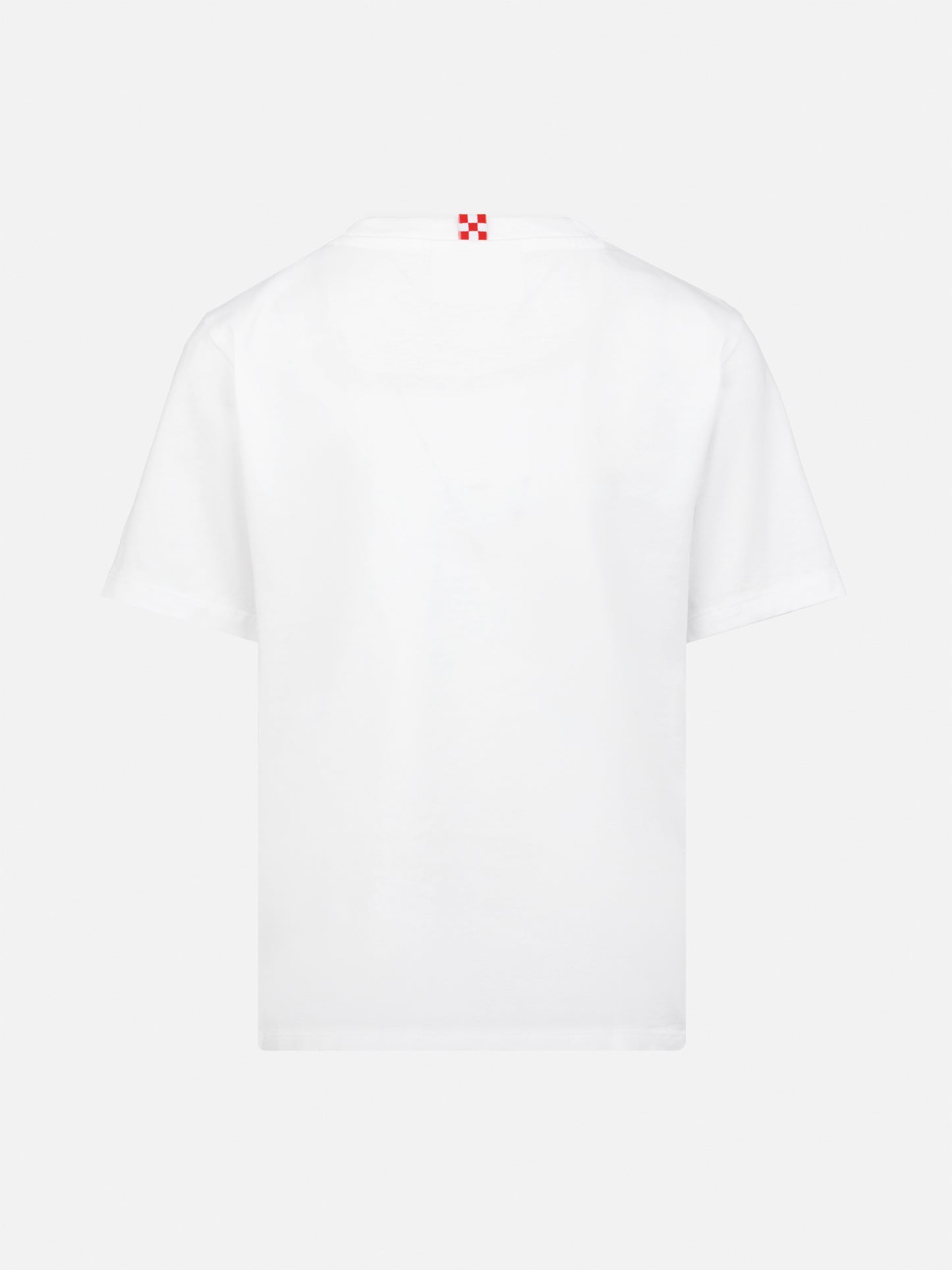 White cotton jersey t-shirt Dover with St. Barth embroidery