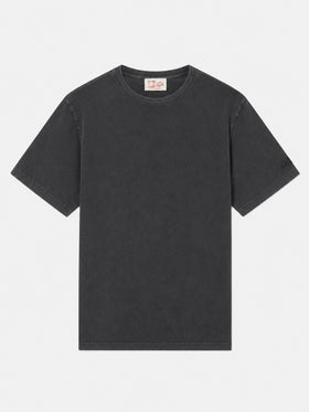 Schwarzes Jersey-T-Shirt Dover aus Bio-Baumwolle mit St. Barth-Stickerei 