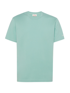 Sage green cotton jersey t-shirt Dover with St. Barth embroidery