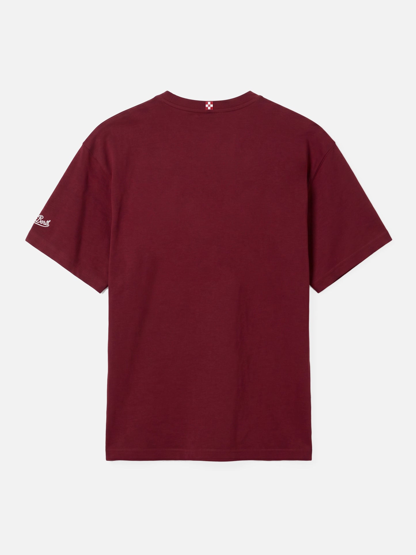 Dover bordeaux cotton jersey t-shirt with St. Barth embroidery