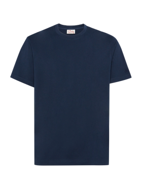 Navy blue cotton jersey t-shirt Dover with St. Barth embroidery