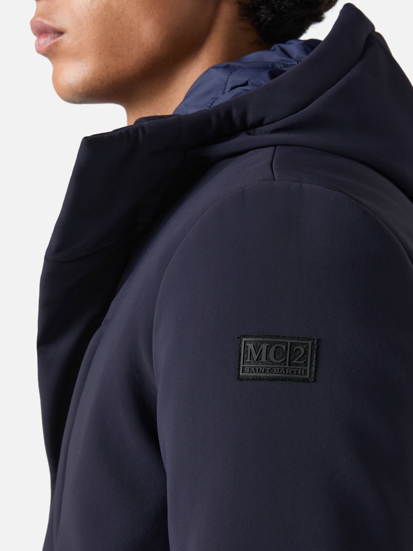 Duke blue navy hooded coat