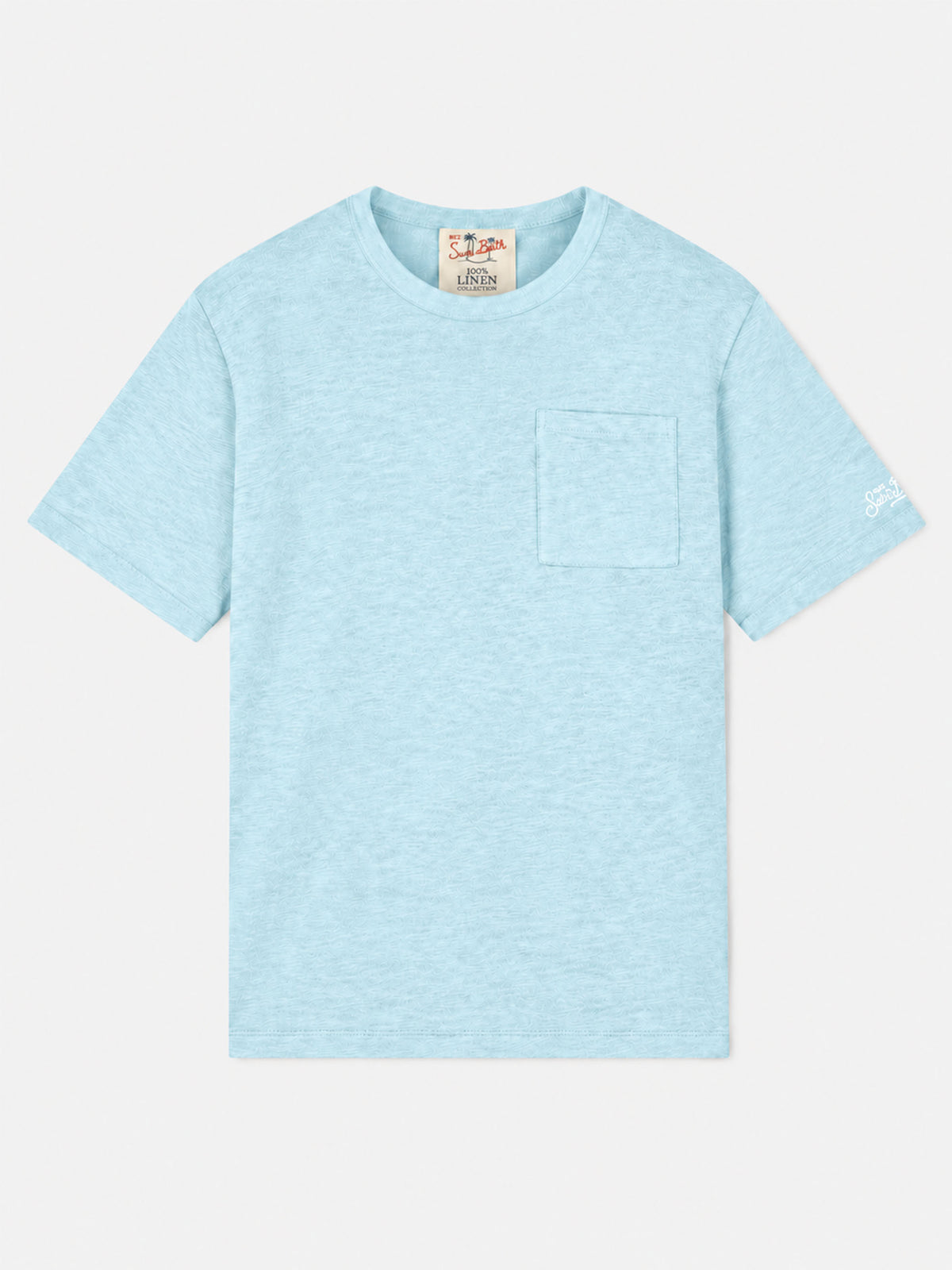 T-shirt en jersey de lin vert d’eau Ecstasea 