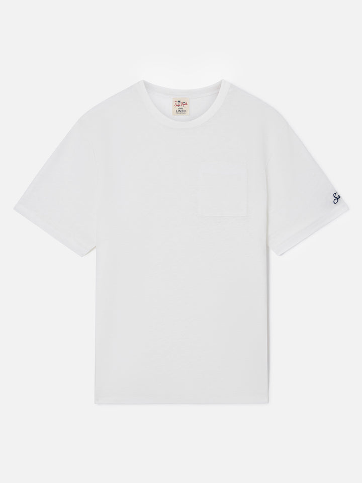 Ecstasea off-white linen jersey t-shirt