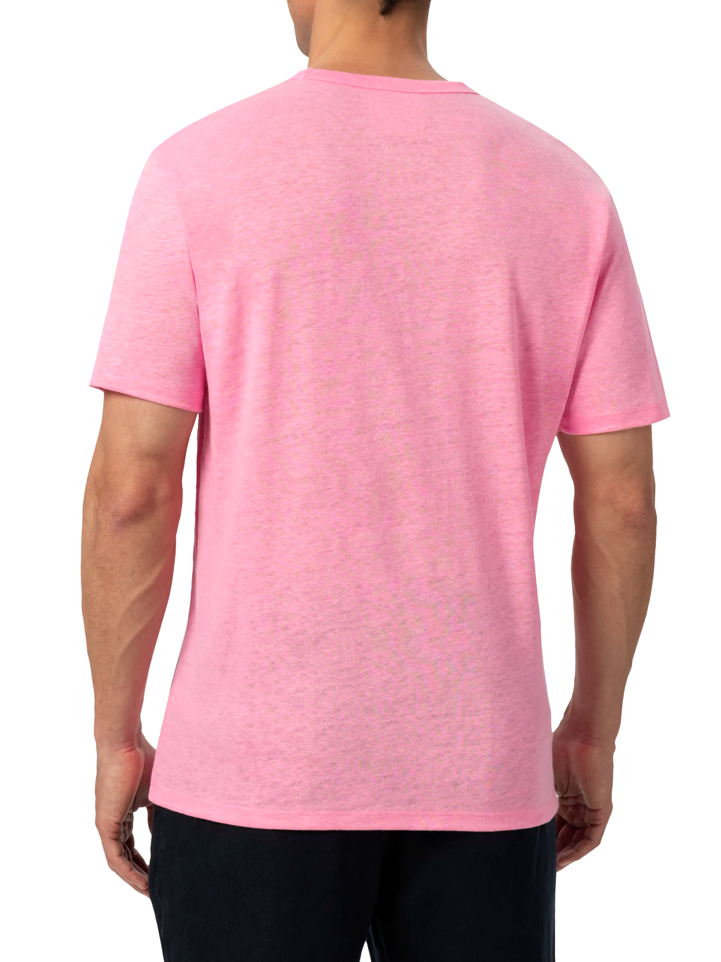 T-Shirt aus Leinenjersey in Blasenrosa Ecstasea