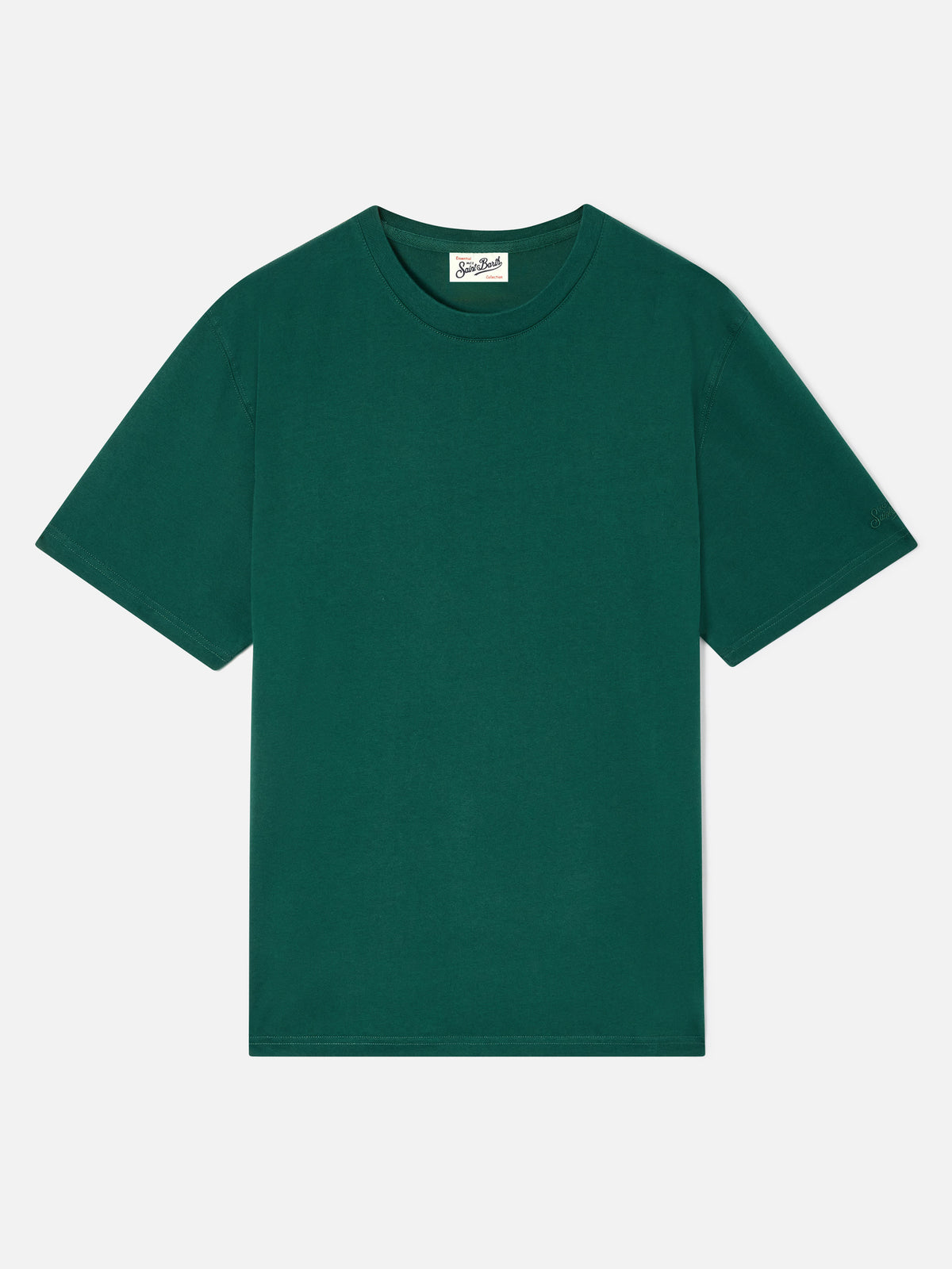 Cada camiseta en algodón verde 