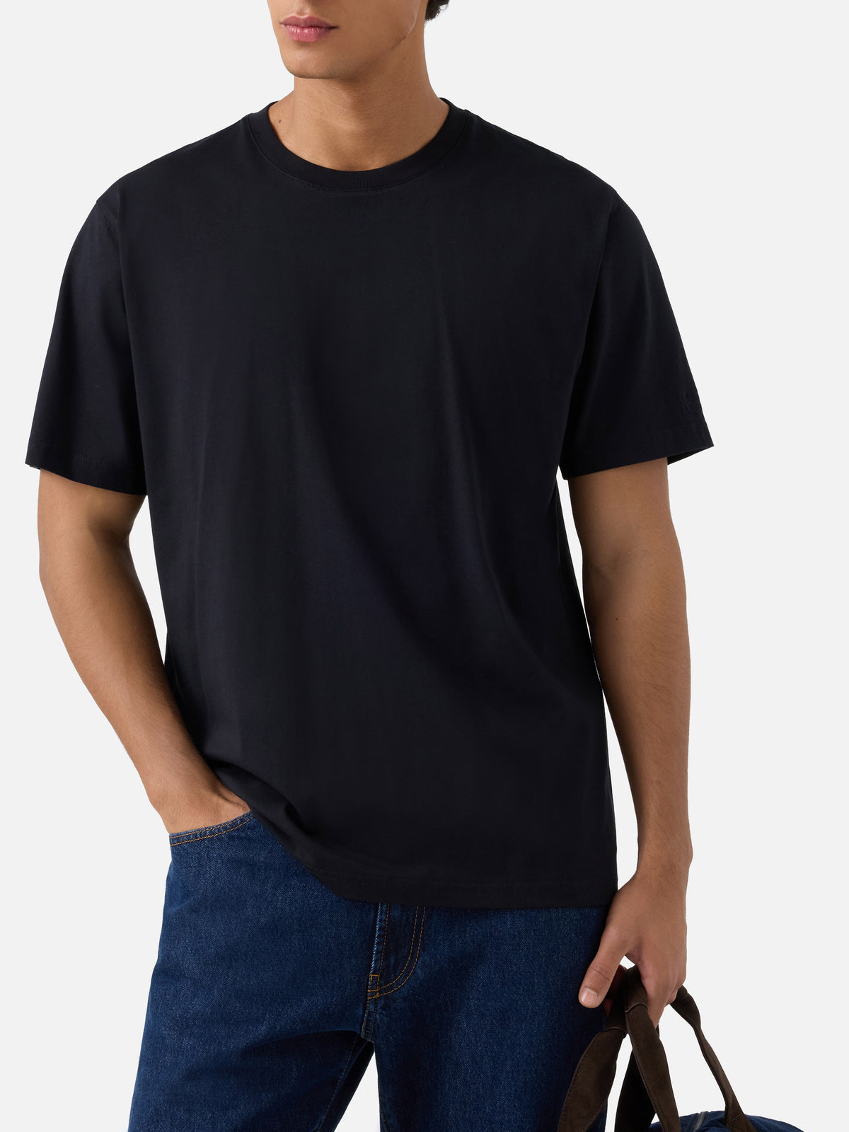 Schwarzes Every T-Shirt aus Baumwolle 